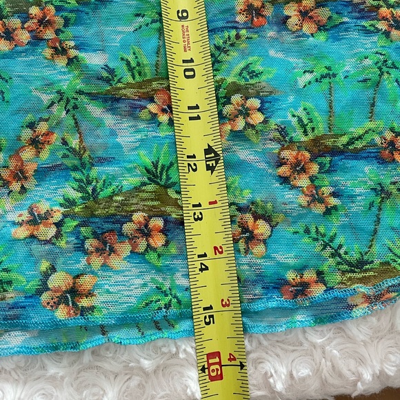 Vintage Hawaiian Beach Bathing Suit Sarong Coverup Skirt Sz S-L - Picture 3 of 4